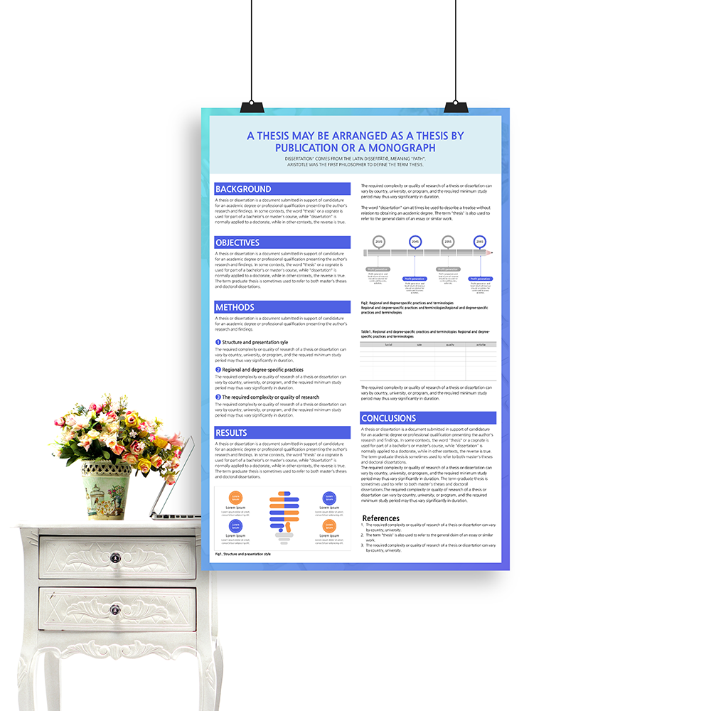 658 (80 x 120cm)깔끔한 학회포스터 PPT 템플릿,논문 발표 포스터 피피티 - 상품 이미지