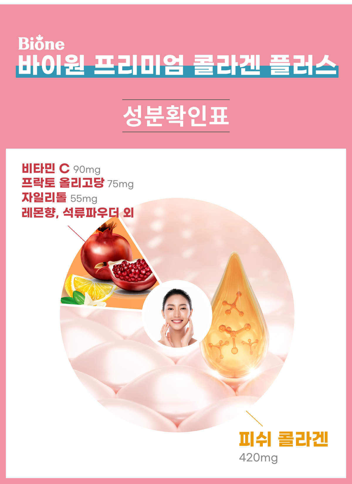 바이원 프리미엄 캐나다 저분자 어류 피쉬 마린 콜라겐 플러스 700mg 180캡슐, 1개 이미지 7