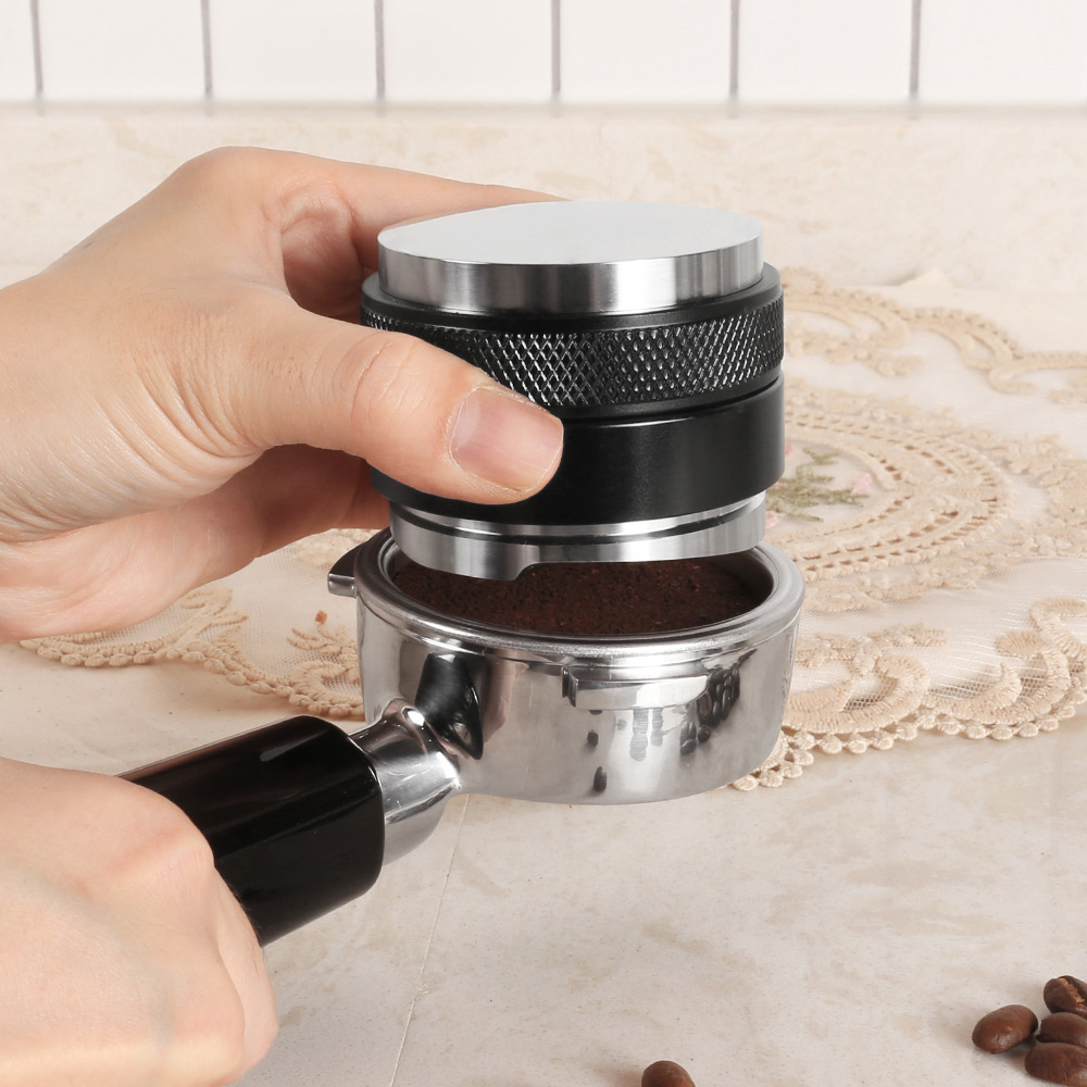 위즈웰 WTP358 커피 디스트리뷰터 덴테이션타입 58mm 레벨링툴 마카롱 탬퍼