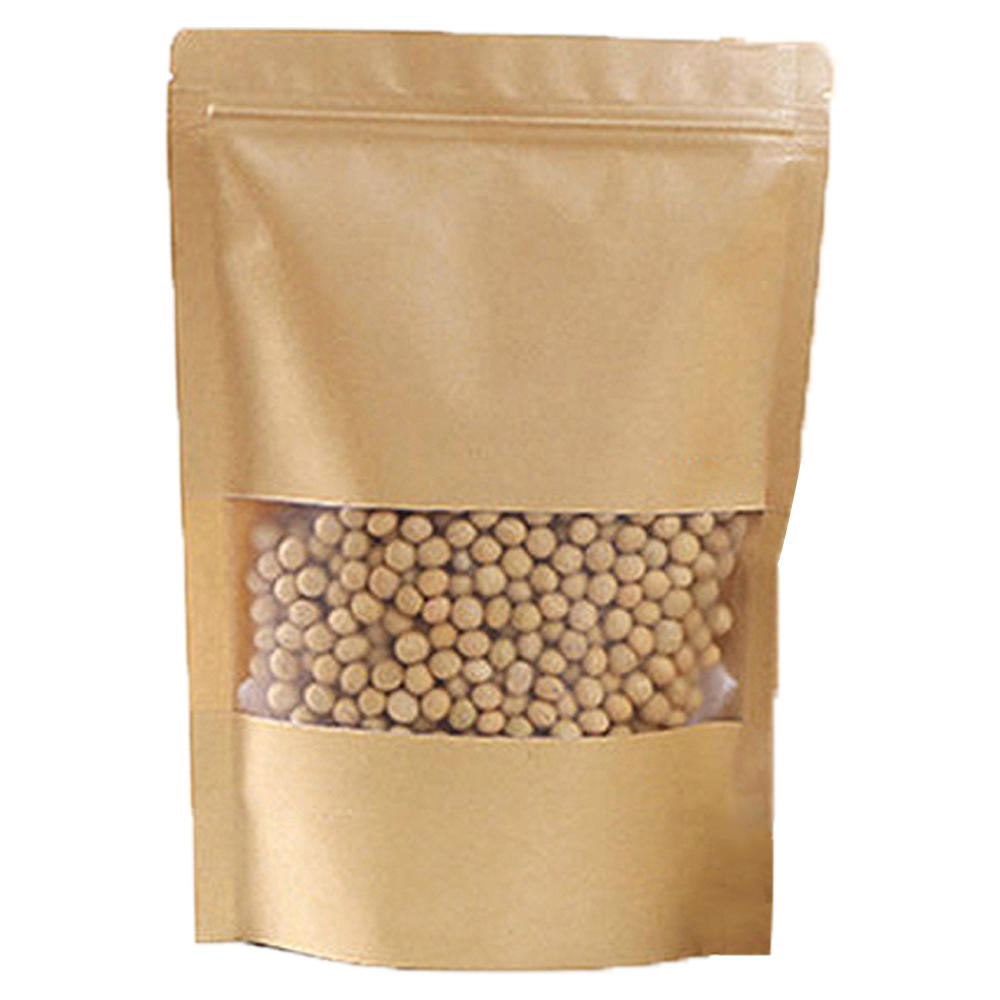 소분봉투 포장 스탠드 커피 사료 봉투 창 지퍼백 5호 크라프트