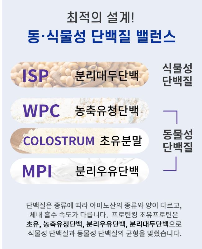 프로틴킹 초유프로틴분말 500g 락토페린 면역글로불린 단백분말 프락토올리고당 바나나우유맛 이미지 4