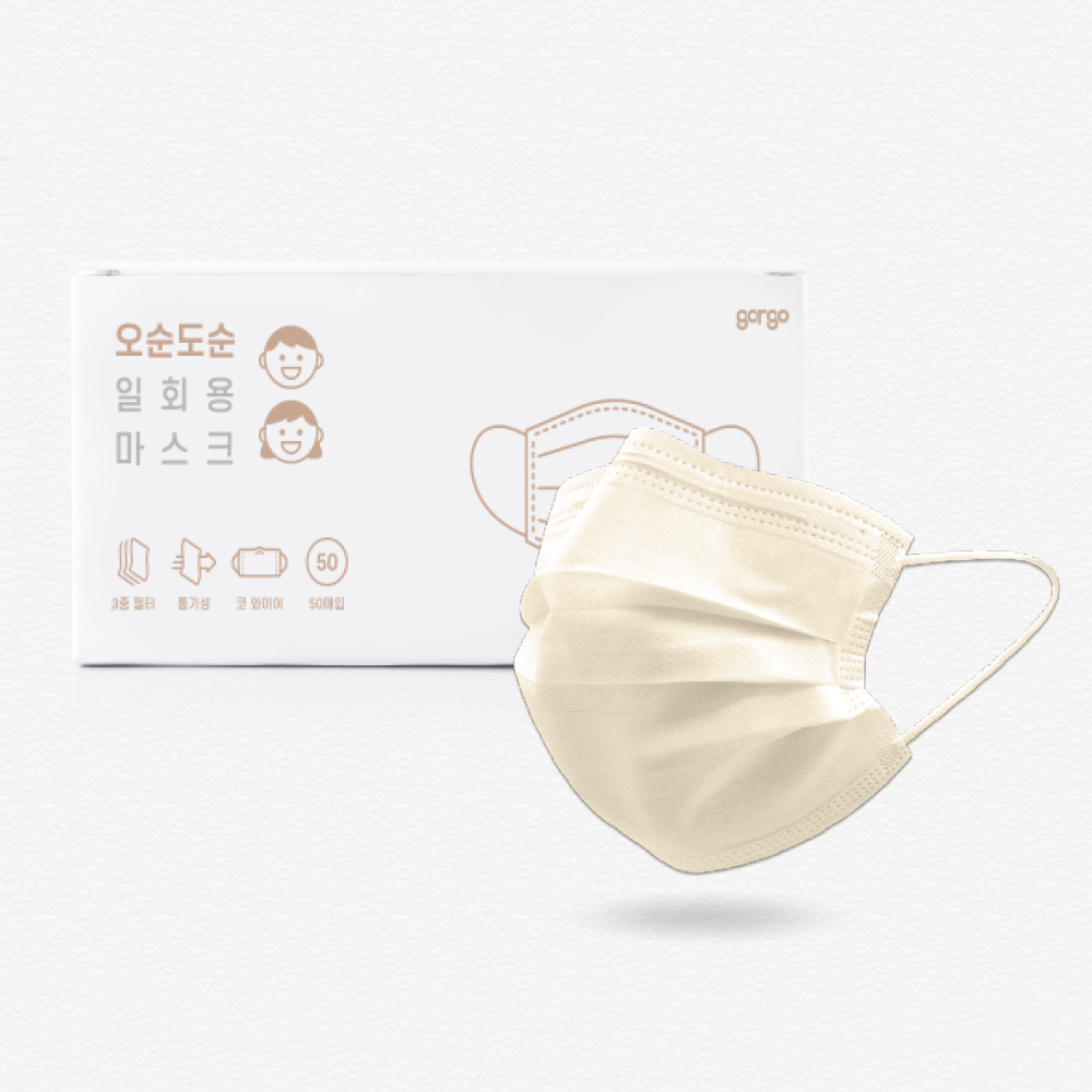 gorgo 고르고 덴탈 오순도순 마스크 일회용 3중 필터 100매
