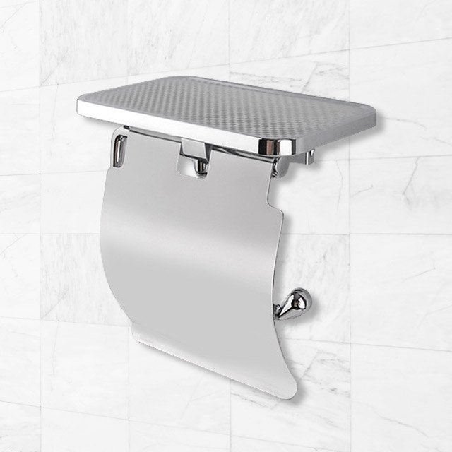 스텐 욕실 휴지걸이 선반형 화장지걸이 벽걸이형 화장실 수납