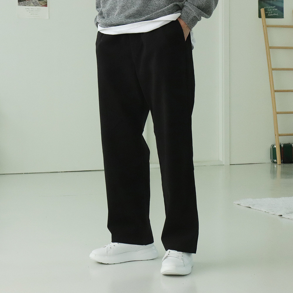 남자 바지 밴딩 통큰 남자 와이드팬츠 남성 면바지 - 상세 이미지 4