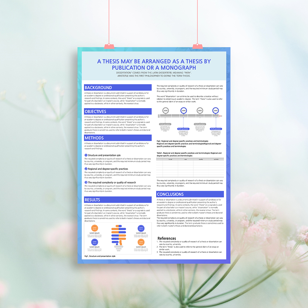 659 A1사이즈(594 x 841mm) 학회 논문 포스터 양식 논문발표 PPT 템플릿 - 메인 이미지