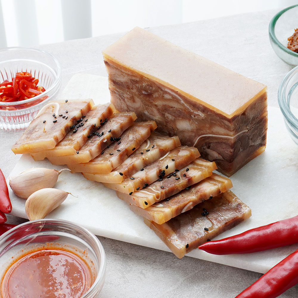 맛의고수 마늘 통 편육 돼지 머릿고기 돼지머리 머리고기