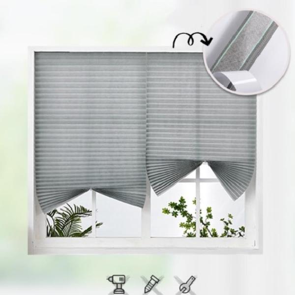 기본 90x150 그레이 세로블라인드 붙이는암막스크린 접이식블라인드