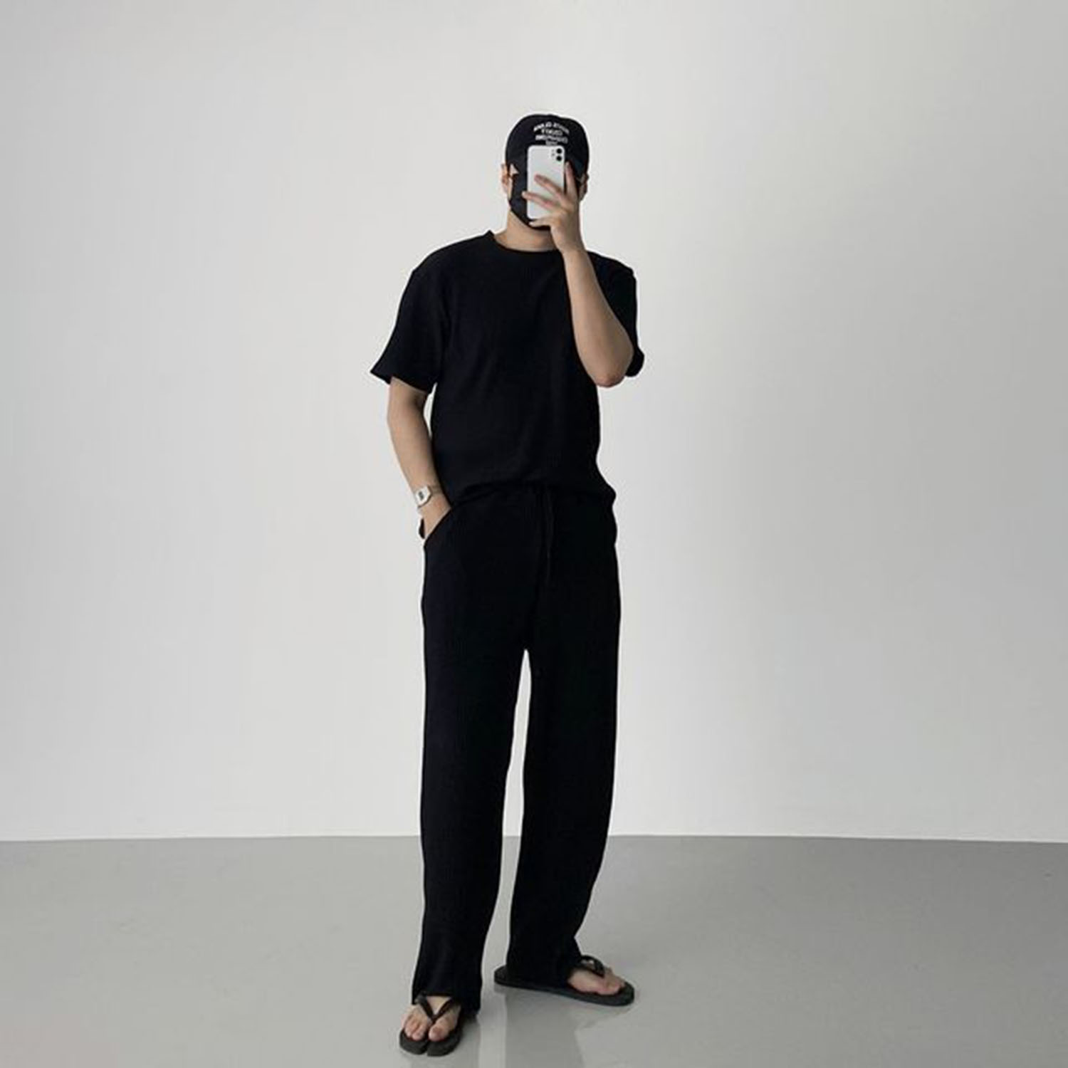 [SET]여름 휴가 필수룩(상의+하의)플리츠 밴딩 와이드 팬츠 반바지 코디세트 - 상세 이미지 4