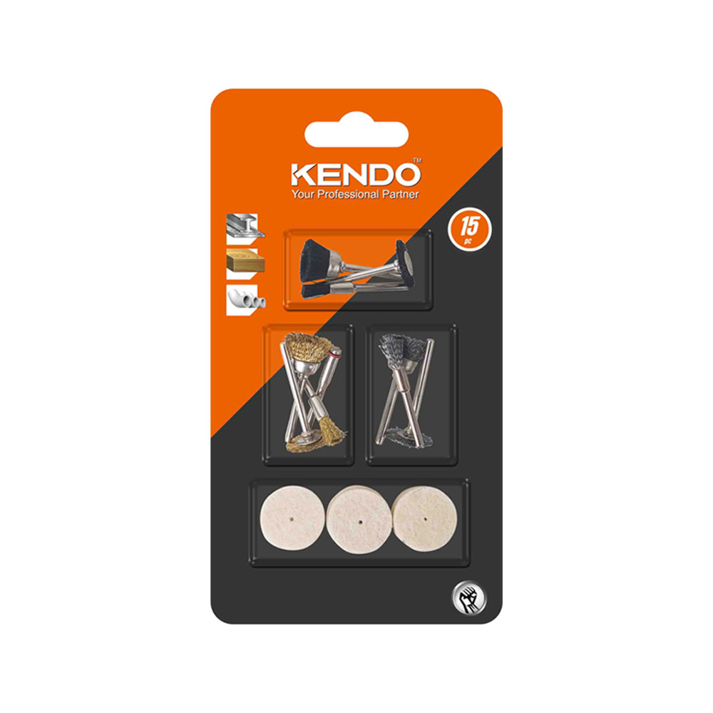 켄도 브러쉬 폴리셔 셋트 15P 98200120 드레멜조각기 악세사리 공예