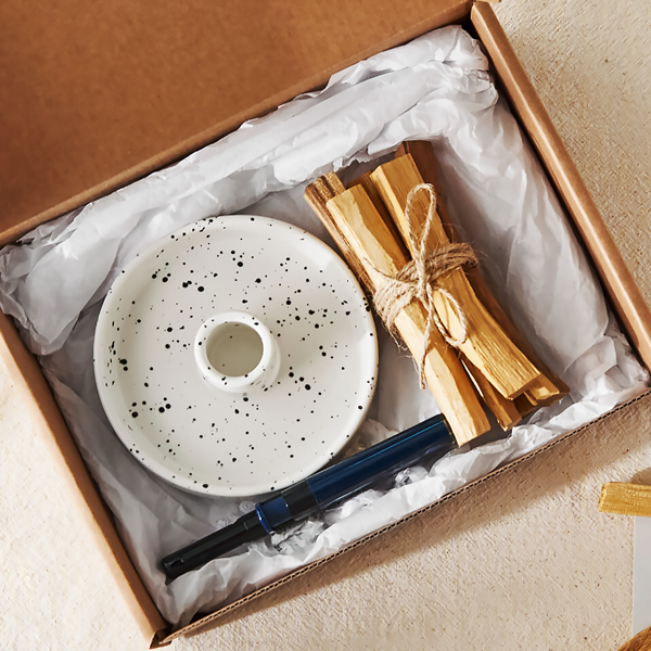 팔로산토 스머지스틱 홀더 리추얼 세트 50g 스테이포지티브