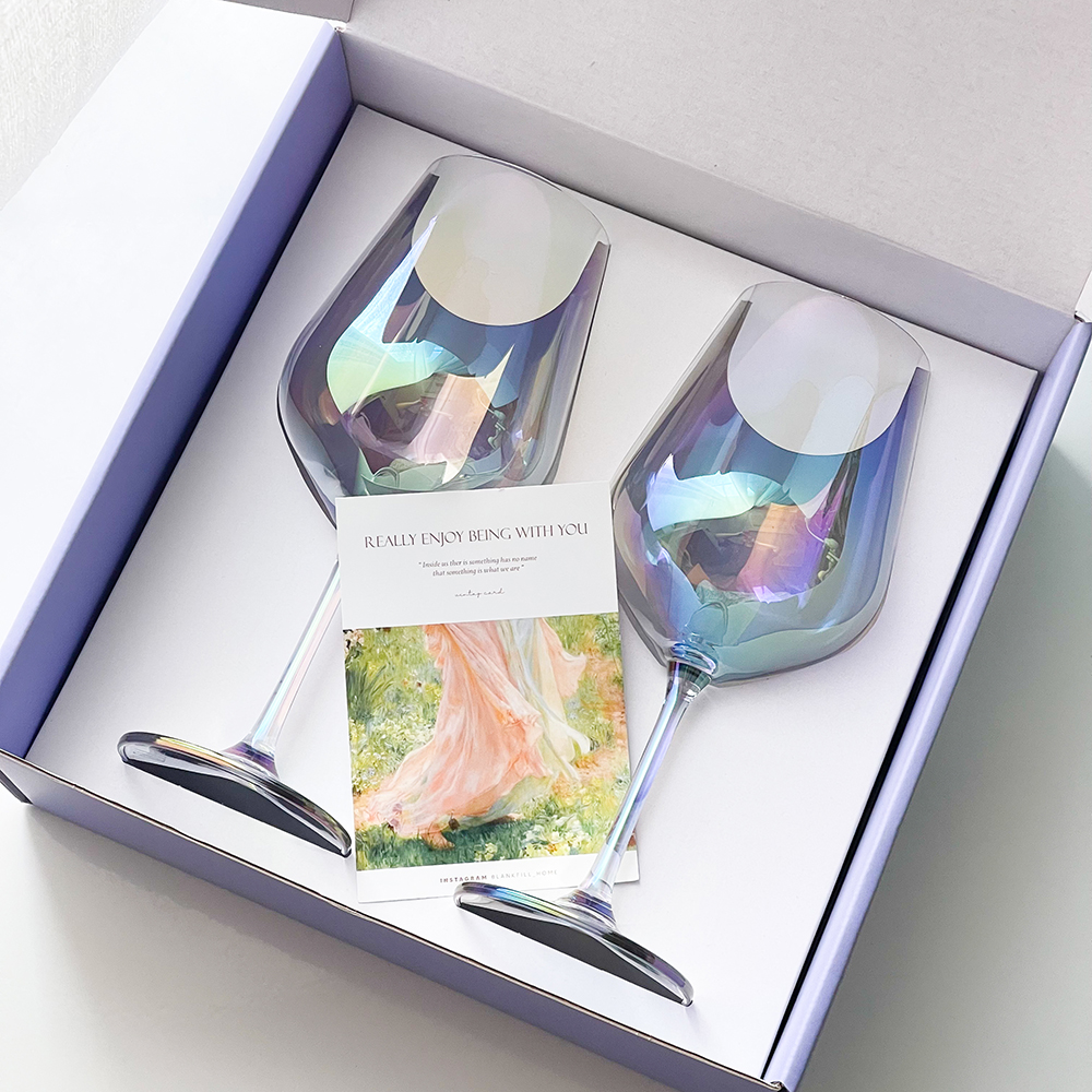 블랭크필 오로라 와인잔 신혼부부 결혼 집들이선물 2p 패키지세트