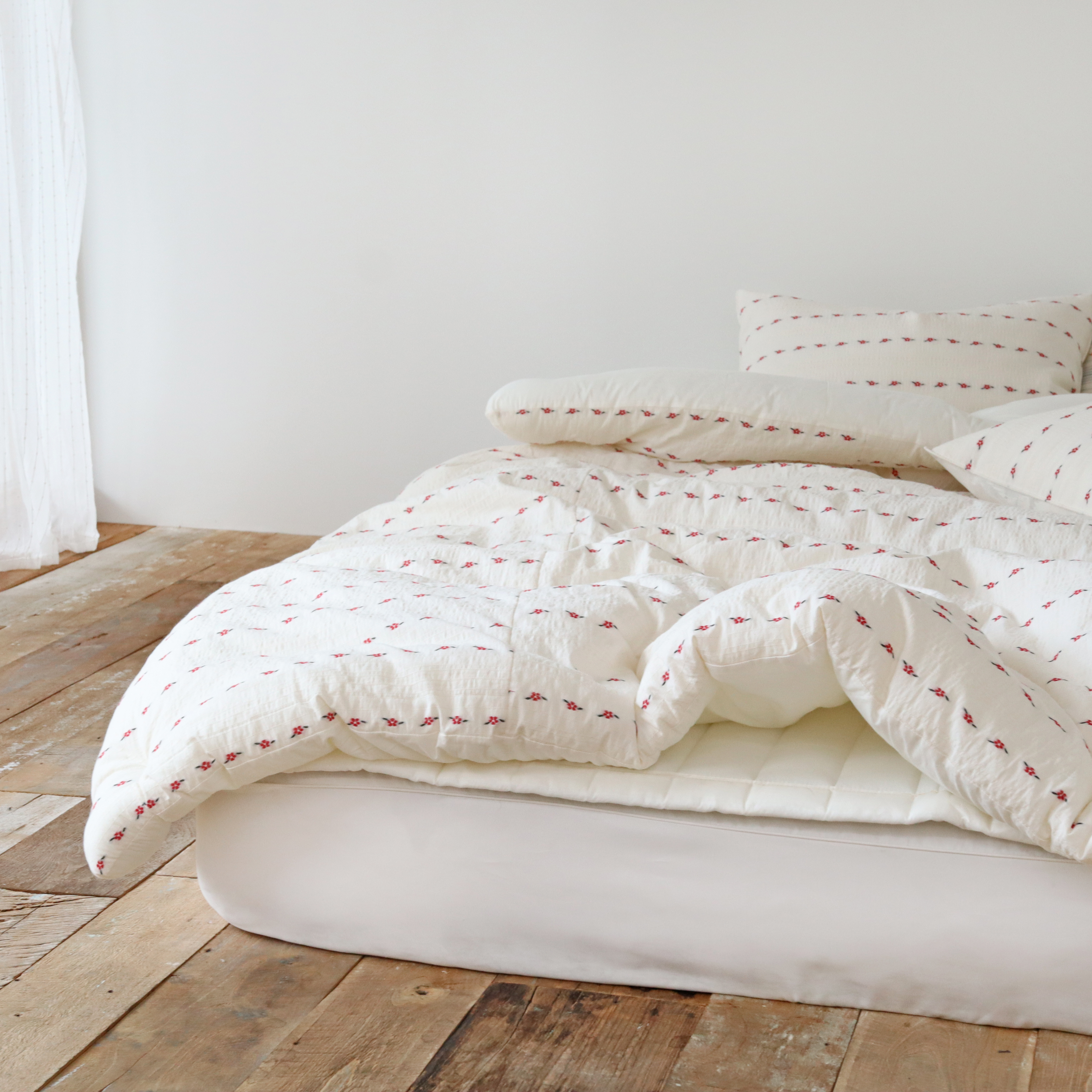 까멜리아 도비코튼 순면 아사 사계절 알러지케어 누빔 차렵 이불 S/SS