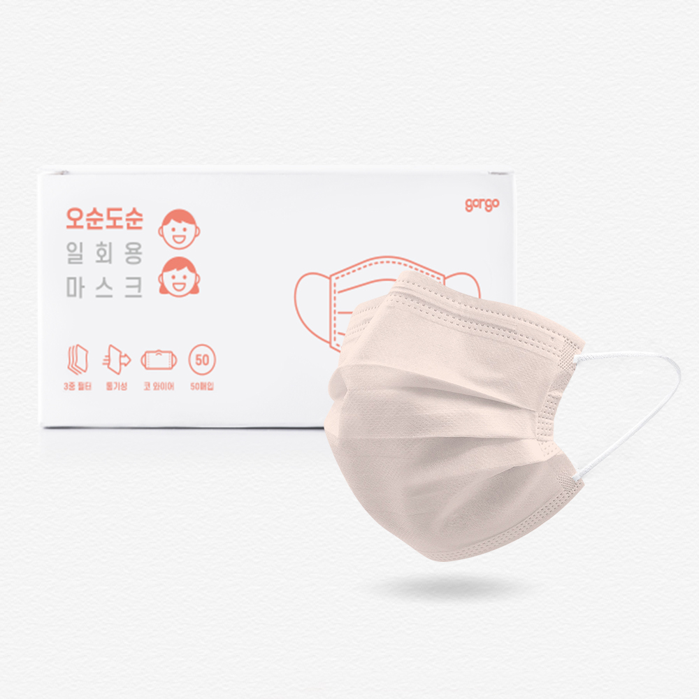 gorgo 고르고 덴탈 오순도순 마스크 일회용 3중 필터 100매