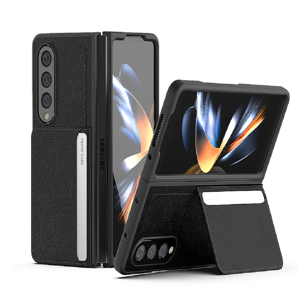 갤럭시 Z 폴드 케이스 카드 수납 스탠딩 커버 레드, 갤럭시Z 폴드4 - 상품 이미지