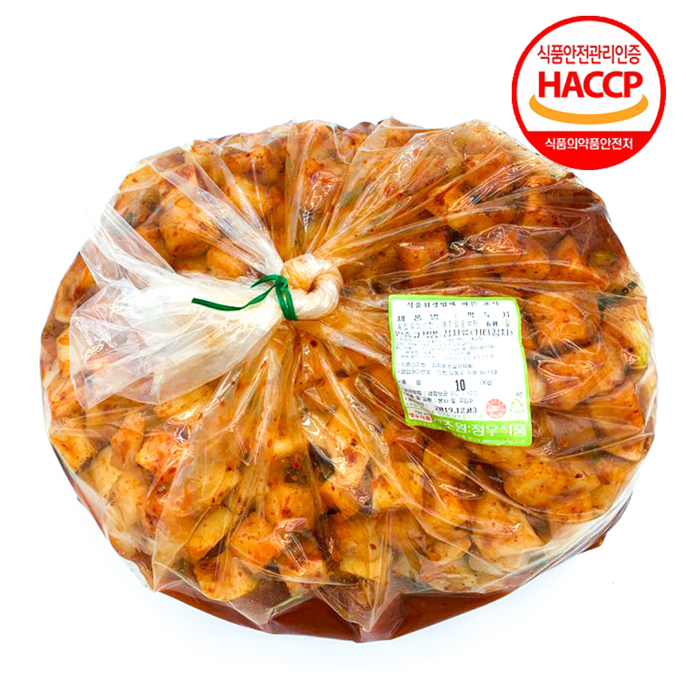 정우식품 깍두기 10kg 국내제조산 HACCP : 참참참식자재
