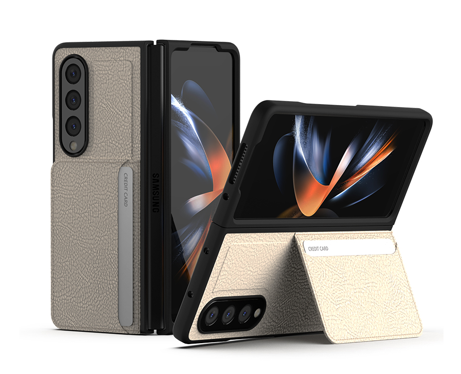 갤럭시 Z 폴드 케이스 카드 수납 스탠딩 커버 레드, 갤럭시Z 폴드5 - 상세 이미지 2