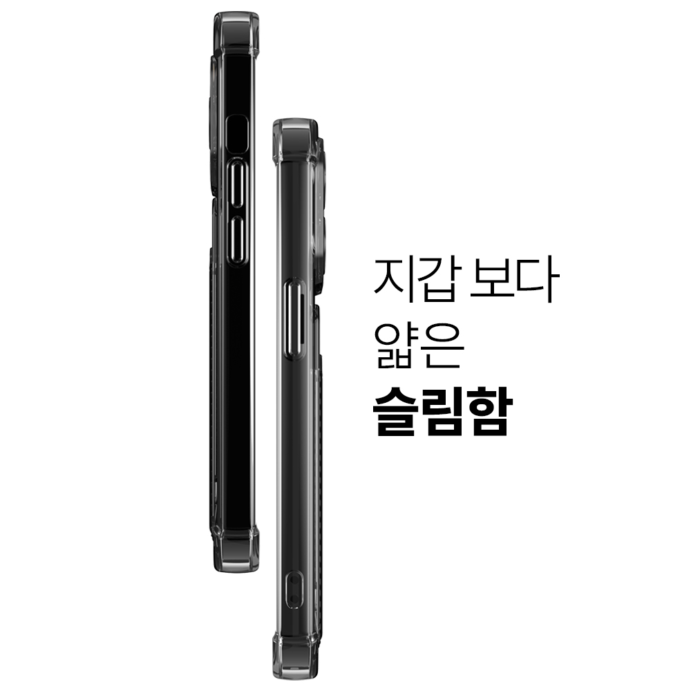 모란카노 업워드 카드수납 에어쿠션 젤리 1+1 범퍼 케이스 투명, 아이폰14프로맥스 - 상세 이미지 5