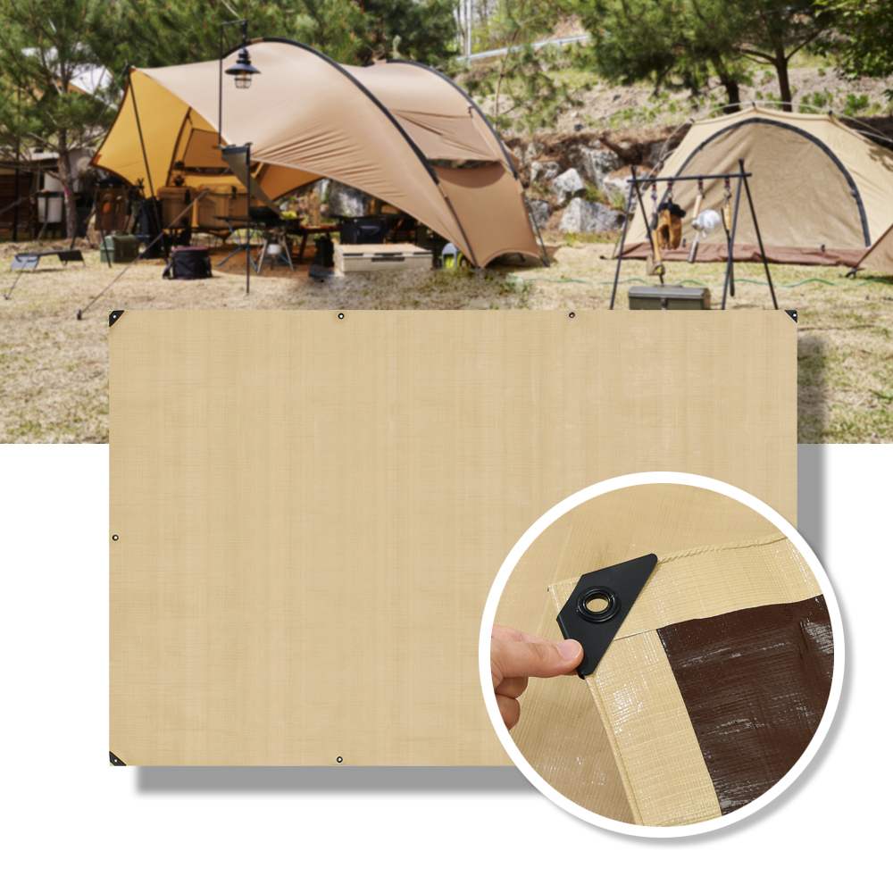 노바리빙 타포린 방수포 베이지 장마 태풍 프리미엄 캠핑용품 다용도 캠핑 텐트 그라운드시트