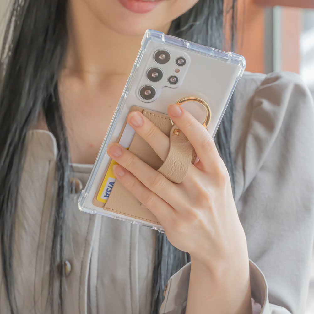 카루소 토고링 가죽 카드 수납 투명 범퍼 케이스 라벤더 - 상세 이미지 4