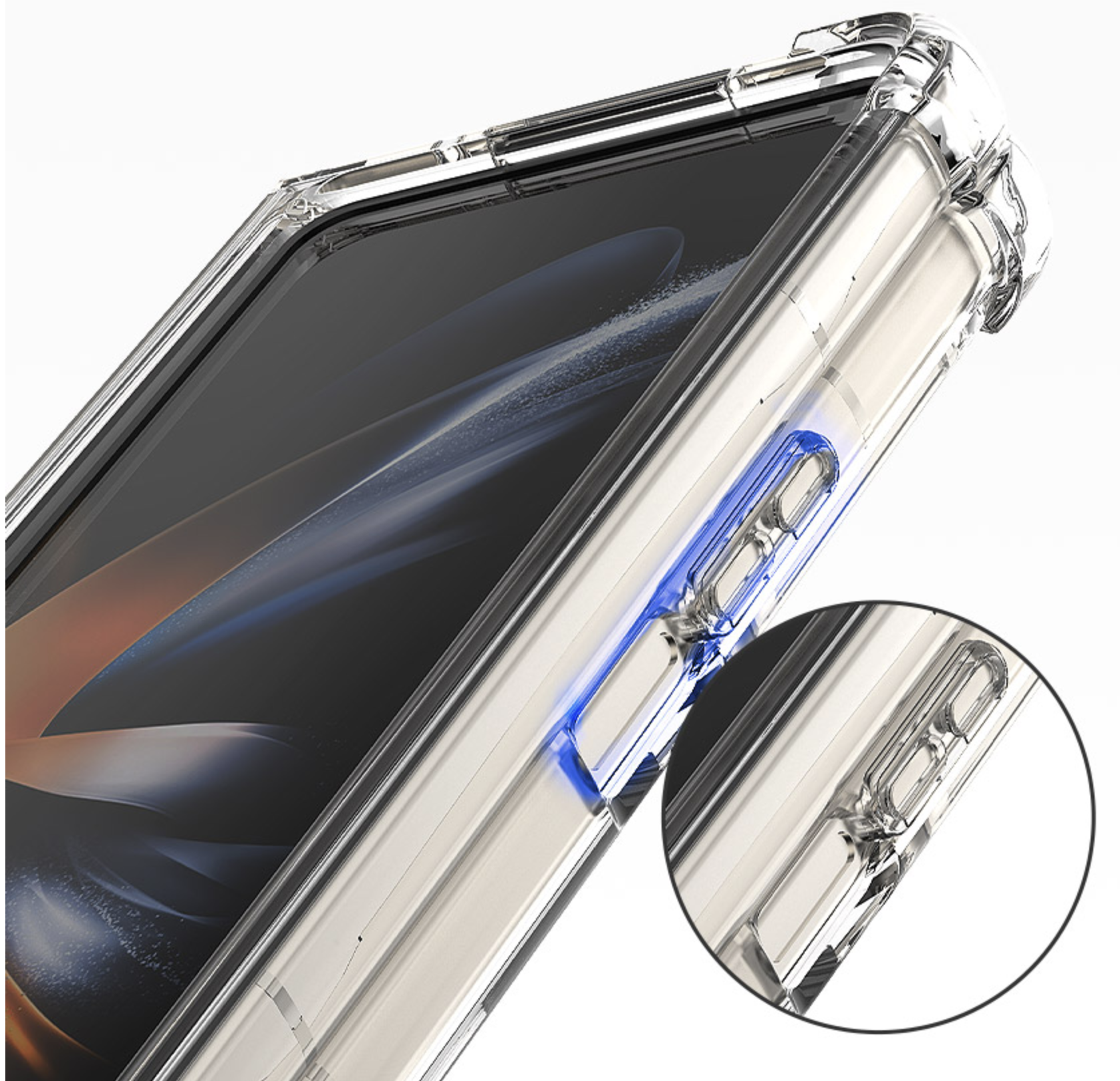 갤럭시 Z폴드 케이스 카드 수납 방탄 크리스탈 투명, 갤럭시Z 폴드4 - 상세 이미지 5