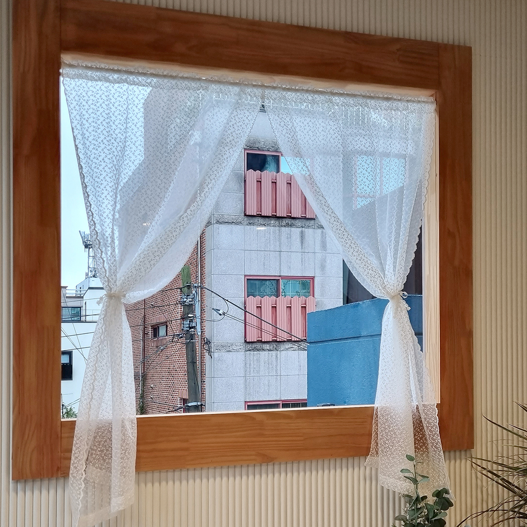 레이스 가림막커튼 가리개커튼 주방 벨크로 다용도실 중문 방문 현관 하모니 M1.2