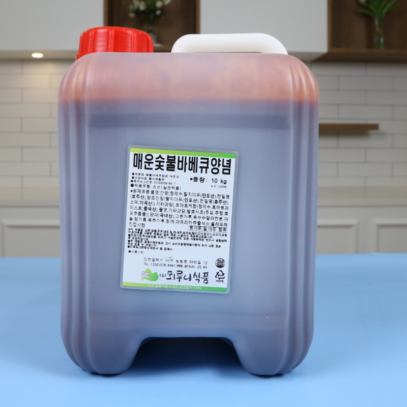 뫼루니식품 매운숯불바베큐양념 매운맛 10KG 숯불바베큐소스 불족소스 - 상품 이미지