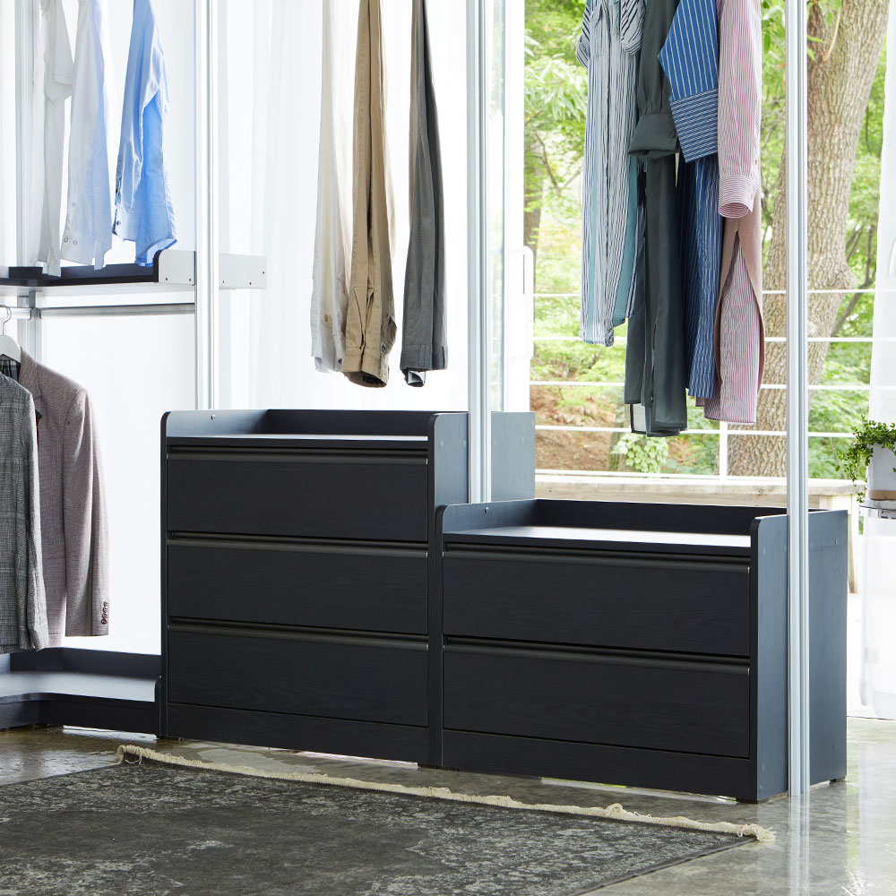 모디쉬갤러리 팬시 무타공 스탠드형 시스템 행거 드레스룸 펜트리 선반 3Colors