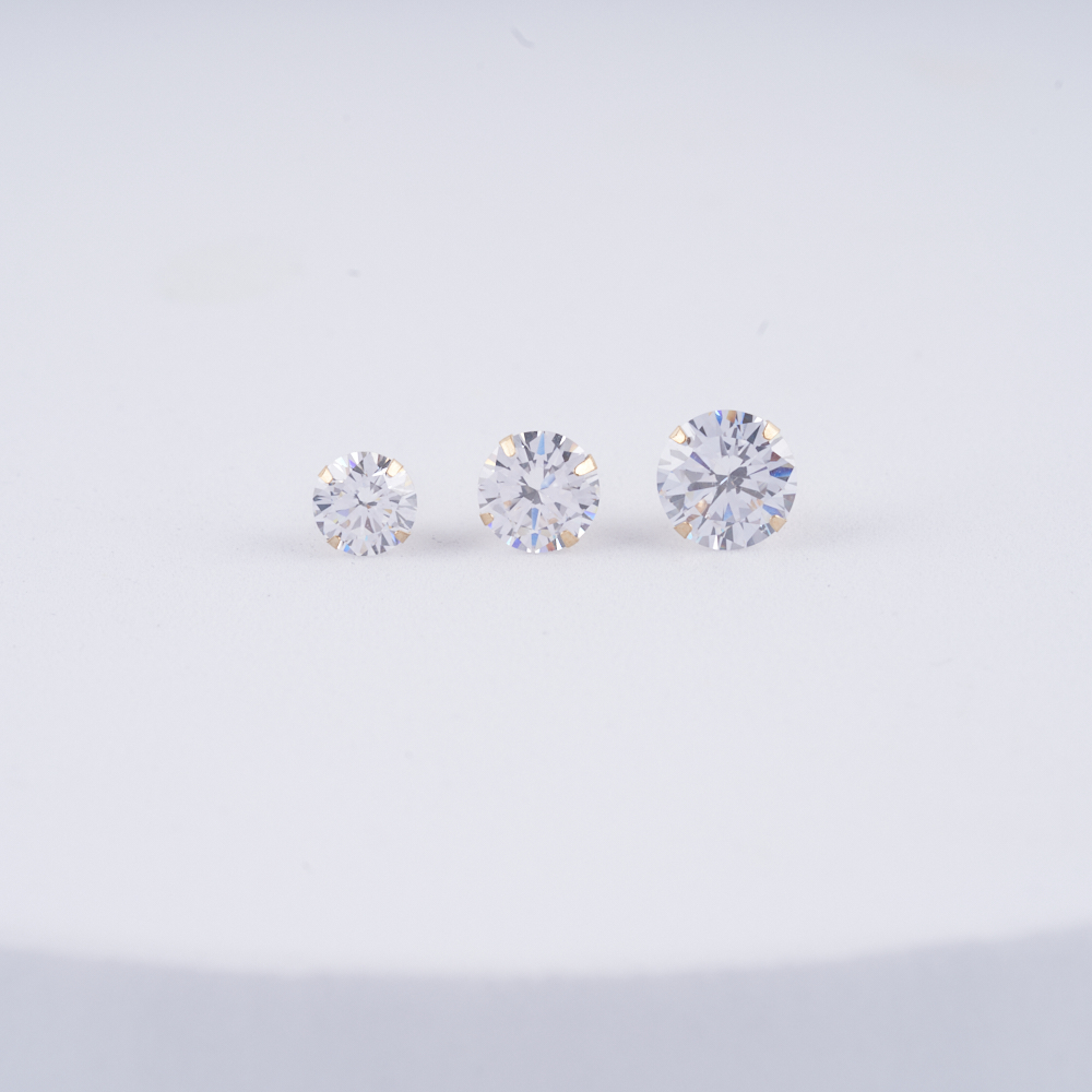 14k 금 큐빅 귀걸이 2MM - 8MM 데일리 심플 귀걸이 한쌍 - 상세 이미지 5