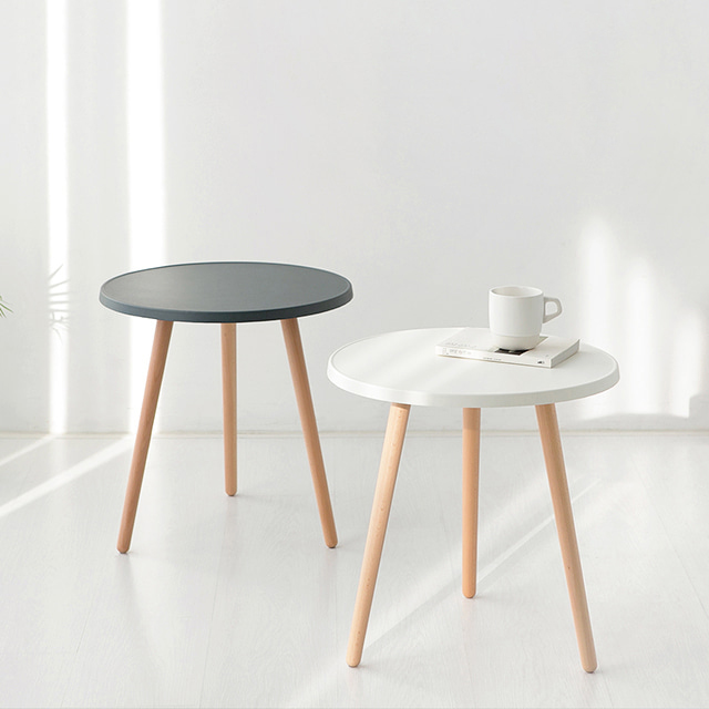 GRUET 사이드테이블 원형 48cm 화이트 5004.1622