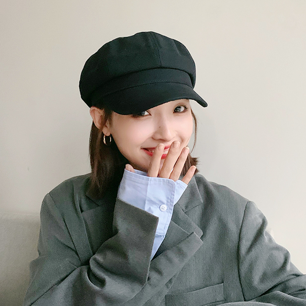 여성 빵모자 팔각모 뉴스보이캡 헌팅캡 모자 - 상품 이미지