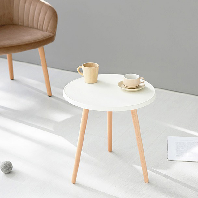 GRUET 사이드테이블 원형 48cm 화이트 5004.1622