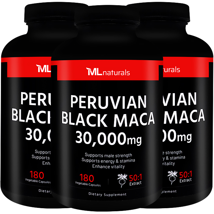 3병 마이라이프 내추럴스 페루비안 블랙마카 30000 mg 180정 미국직배송 - 메인 이미지