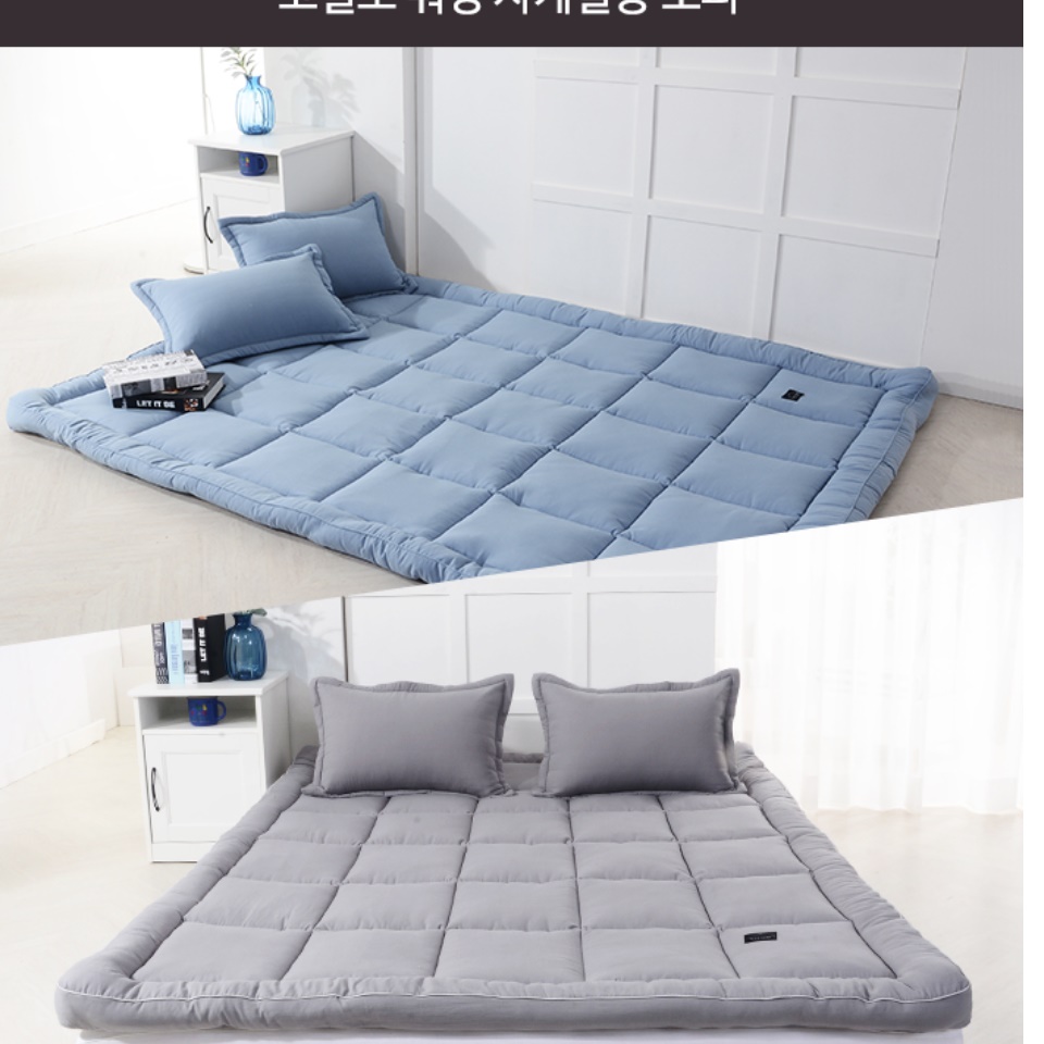 자취방 원룸 매트리스 바닥용 손님용 매트 침대용 침대 위 토퍼