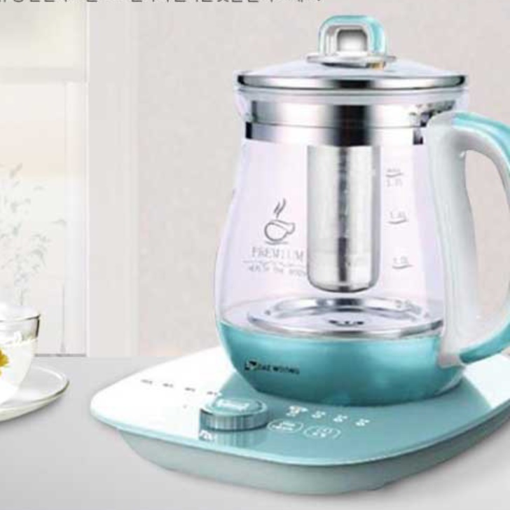 차 내리는 주전자 내열유리티팟 전기차주전자
