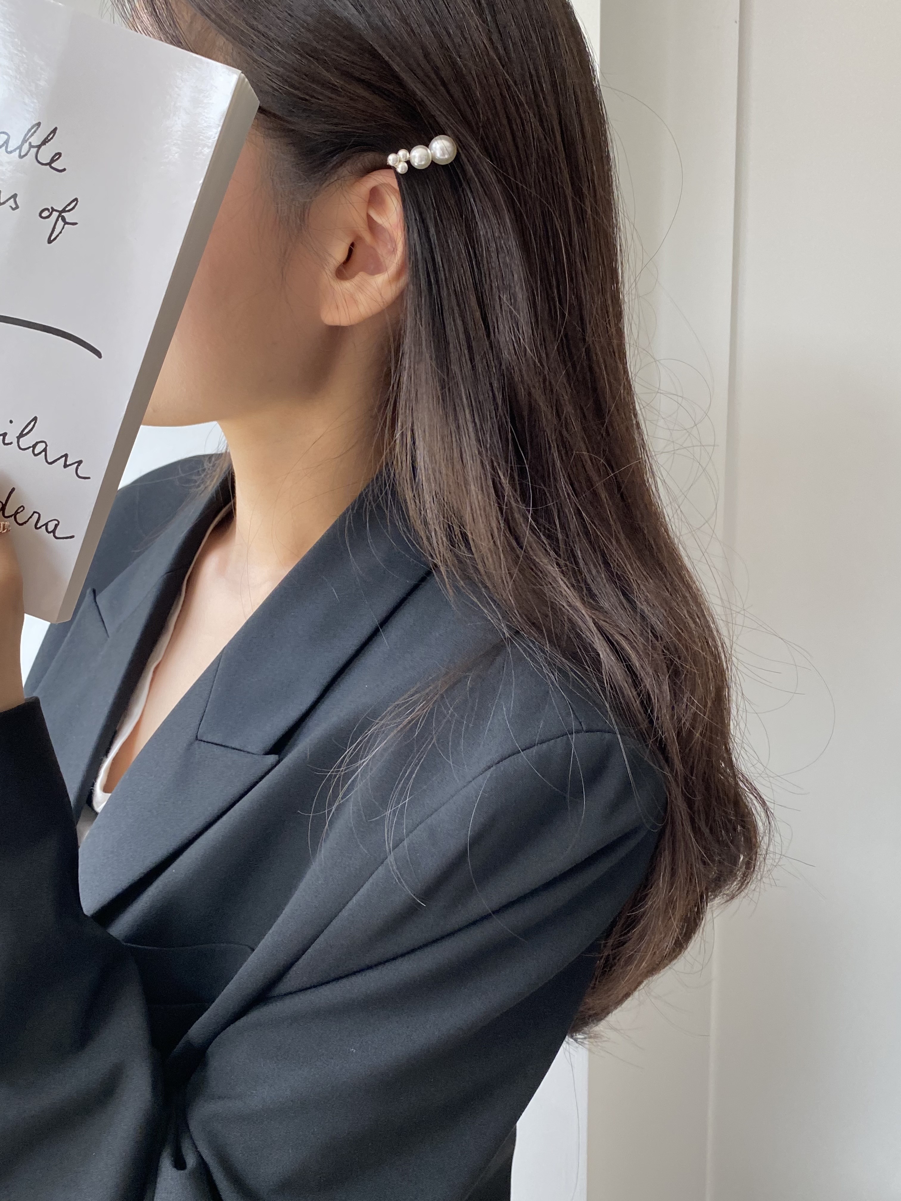 진주 송이 미니 골드 메탈 헤어 실핀 바비핀 - 상세 이미지 5