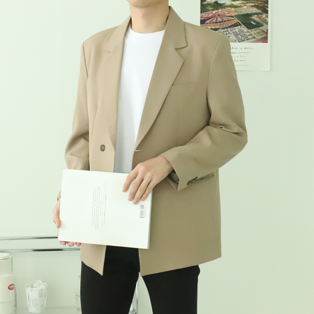 남자블레이저 정장마이 남성자켓 남자오버핏블레이저 - 상세 이미지 2