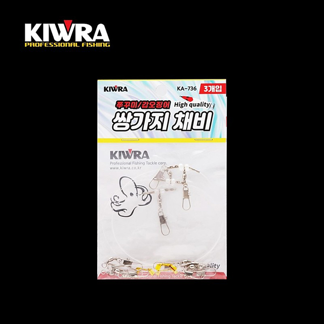 키우라 쌍가지 채비 KA-736 쭈꾸미 갑오징어 채비 바늘 - 메인 이미지