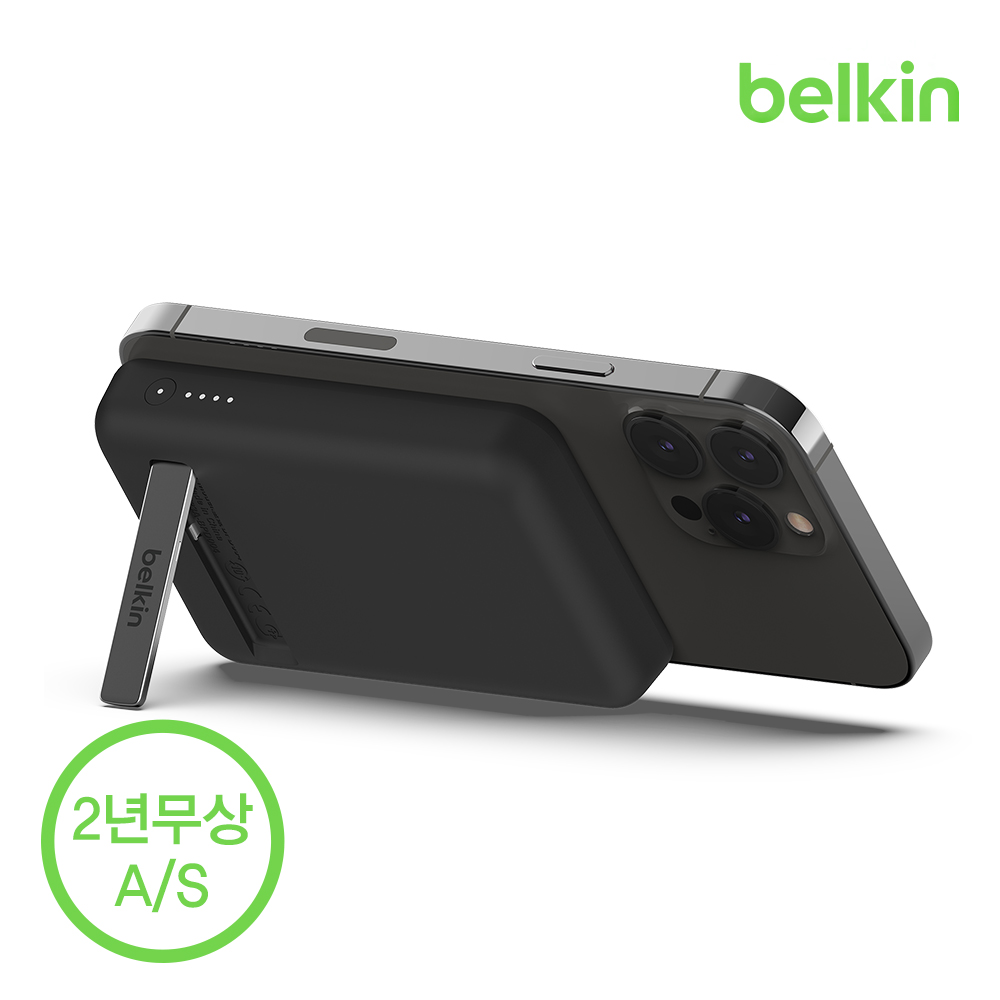벨킨 5000mAh 맥세이프보조배터리 마그네틱 아이폰 무선 충전 BPD004bt 아이폰17 16 15 14 13 12 호환 기내반입 글로벌 안전인증