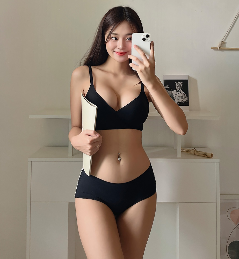 4cm 워터 패드 볼륨 와이어없는 편한 무봉제 노라인 심리스 물뽕 성형 왕뽕 골프 브라 이미지 2
