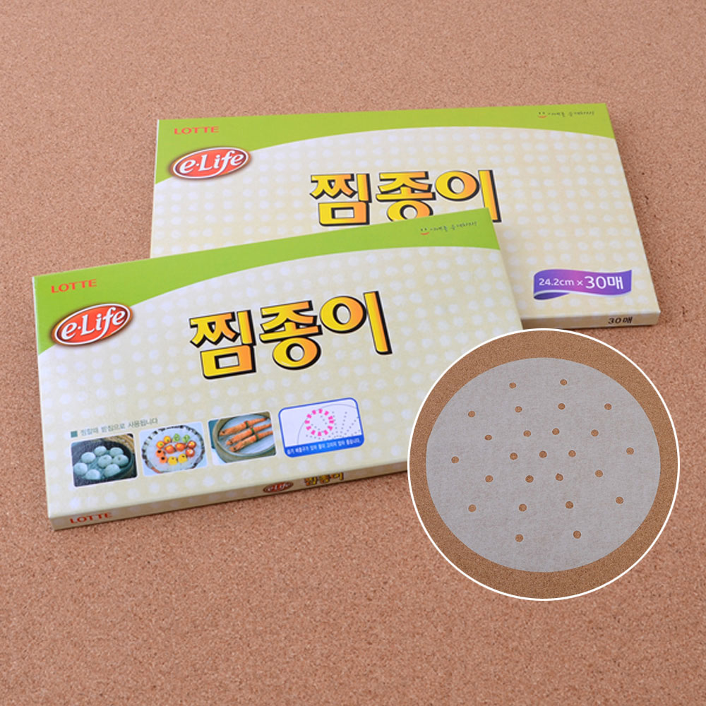 찜기 종이호일 찜용 찜종이 원형 기름종이 - 상세 이미지 3