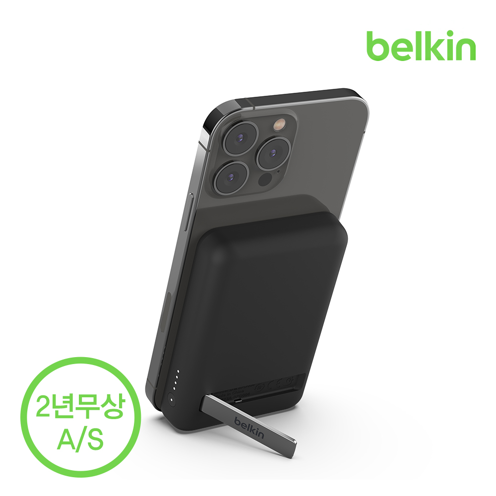 벨킨 5000mAh 맥세이프보조배터리 마그네틱 아이폰 무선 충전 BPD004bt 아이폰17 16 15 14 13 12 호환 기내반입 글로벌 안전인증