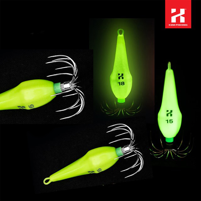 카즈미 쭈킬2 쭈꾸미 애자 쭈꾸미채비 야광 봉돌 그린 10호