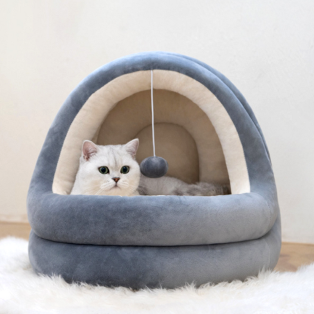 퍼플펫 고양이 숨숨집 강아지 하우스 텐트 애견 집 베어하우스 중형