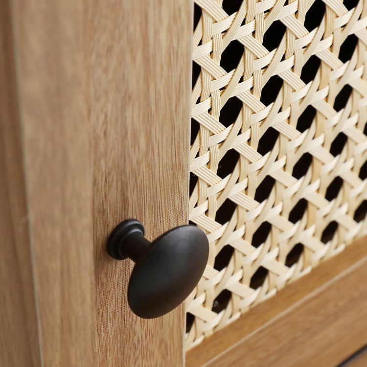 슬라이딩수납함 라탄 미니 원목 수납함 커피보관함