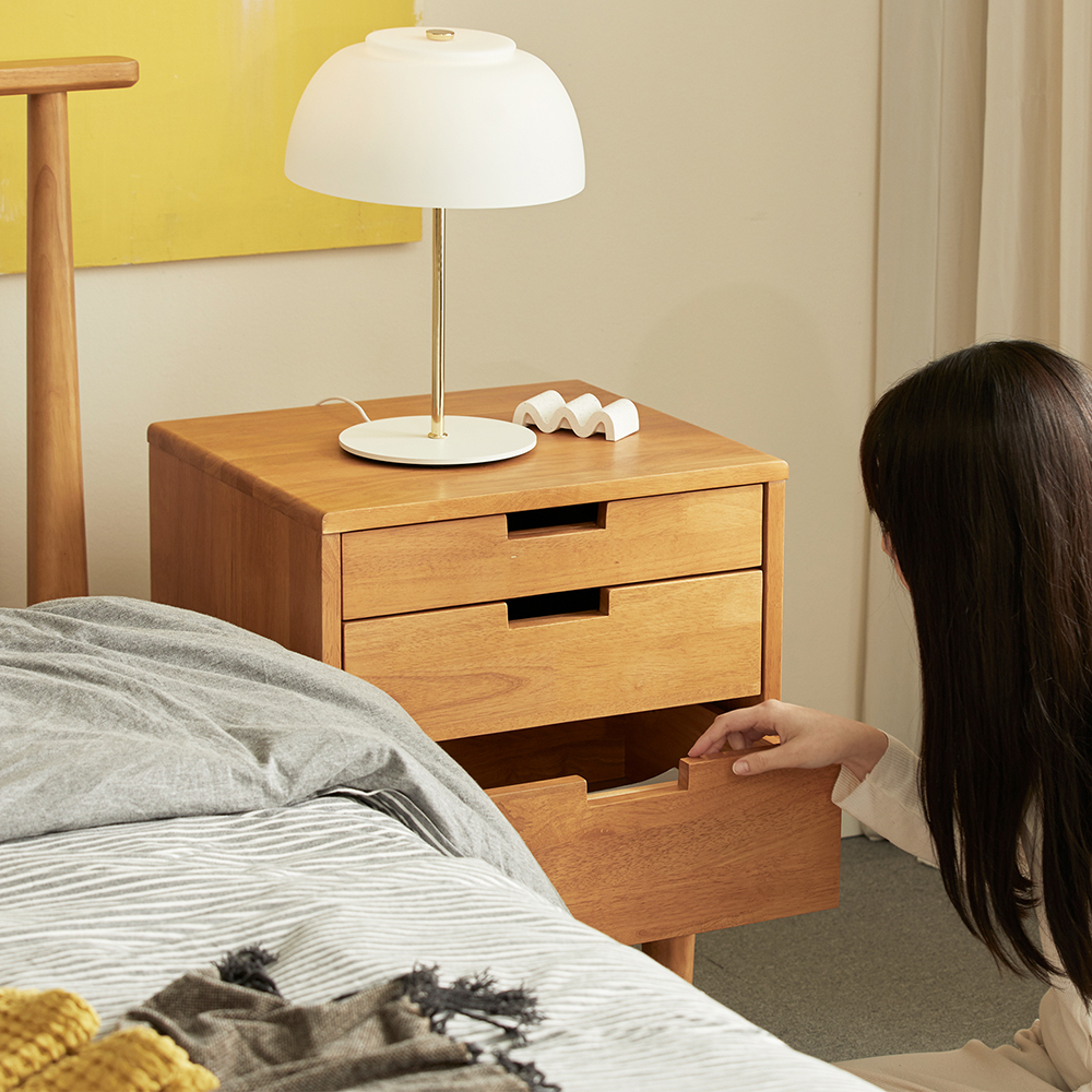 까르엠가구 마티니 3단 원목 침대 협탁