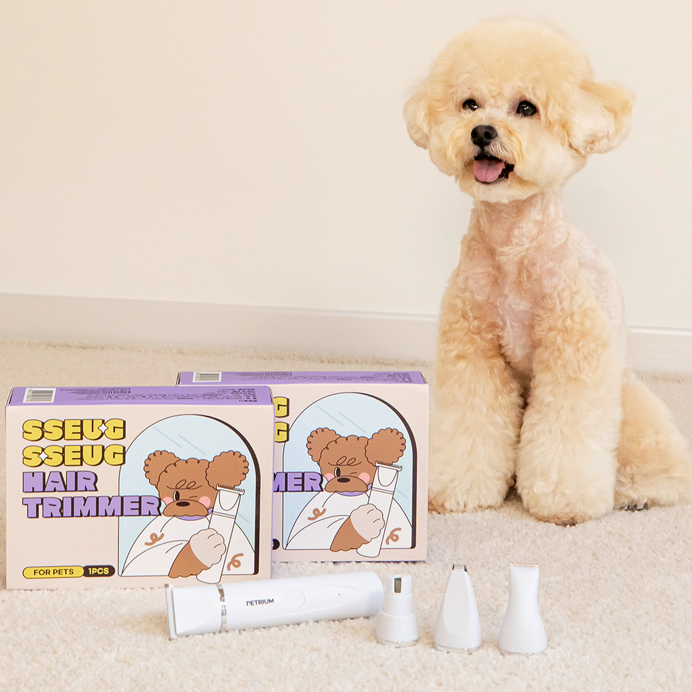 [슈퍼적립 +10%] 펫트리움 쓱쓱 이발기 4in1 강아지 바리깡 클리퍼 애견이발기