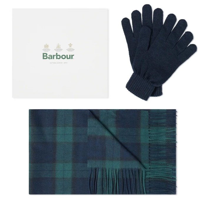 BARBOUR 남성 머플러 장갑 기프트세트 MGS0018 - 상세 이미지 4