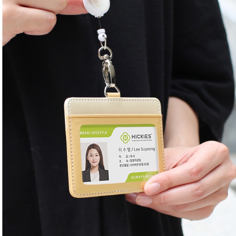 여자 남자 사원증 지갑 목걸이 목걸이형 교통 버스 카드 케이스 - 상세 이미지 5