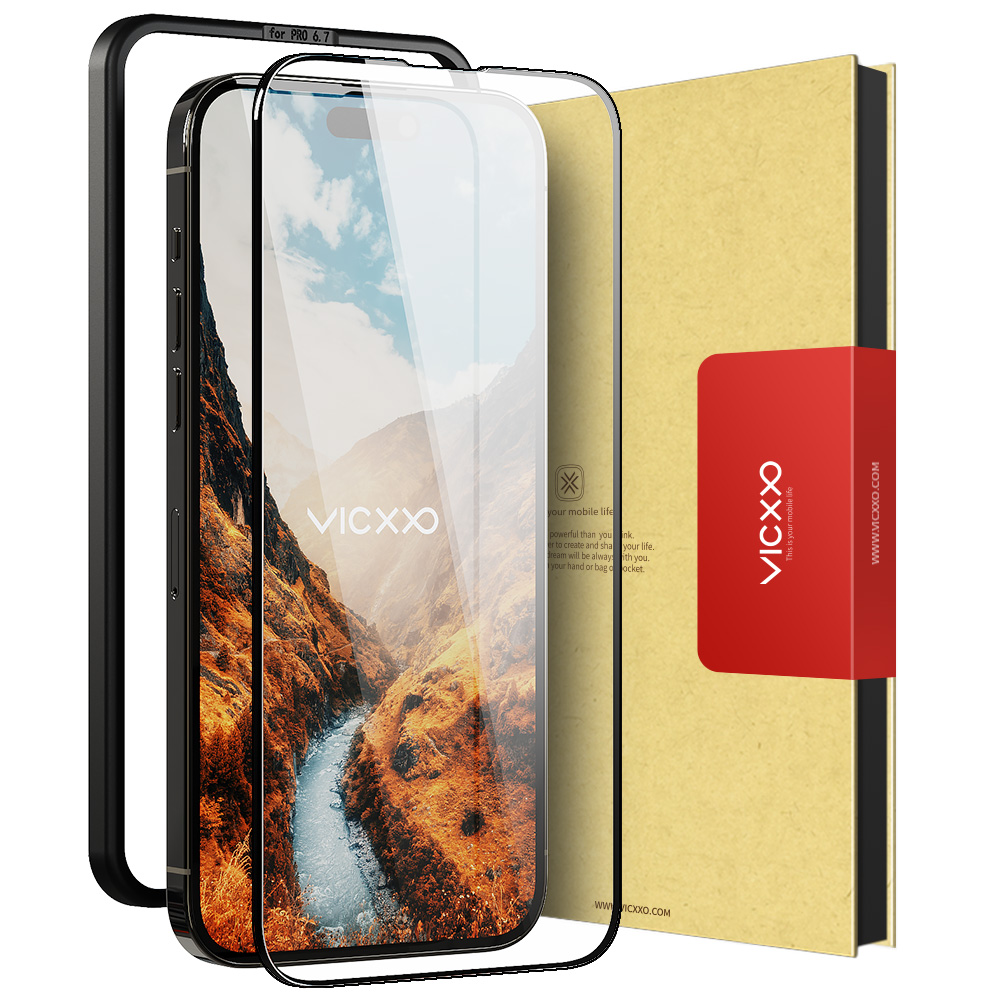 빅쏘 4D 풀커버 강화유리 필름 아이폰14 프로 맥스, 1매입