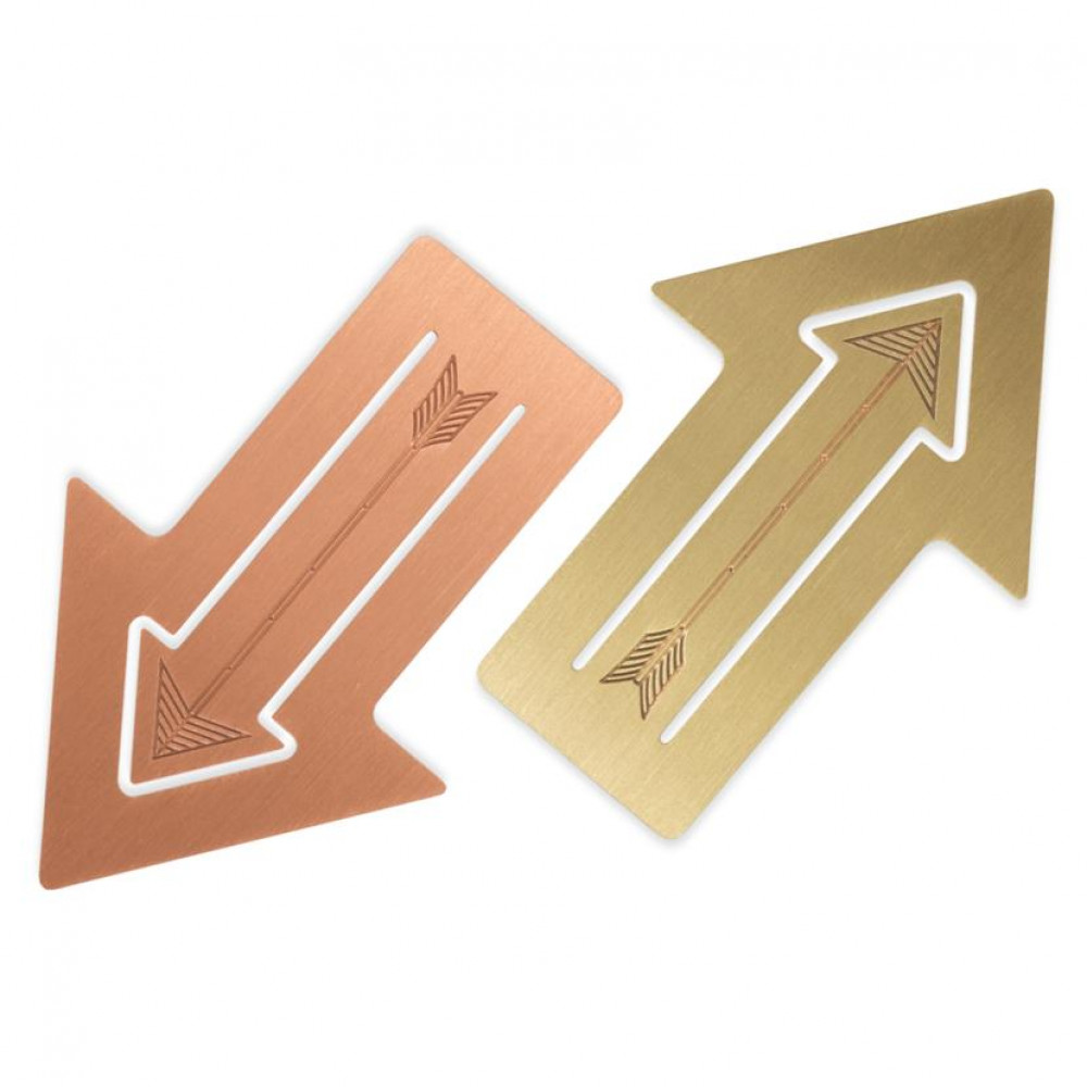 화살표 브래스 브론즈 금속 북마크 북다트